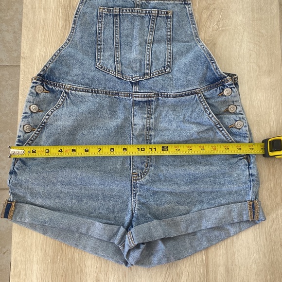 H&M Jean Overall Shorts, Size S - Picture 7 of 9